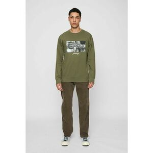 Bluza de trening din amestec de bumbac cu imprimeu foto - Verde masliniu imagine