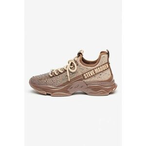Pantofi sport din material textil cu strasuri Mistica - Maro taupe/Argintiu imagine