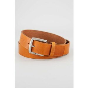 Curea din piele cu aspect granulat - Caramel imagine