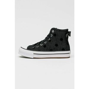 Tenisi All Star mid-cut flatform cu funda - Negru imagine