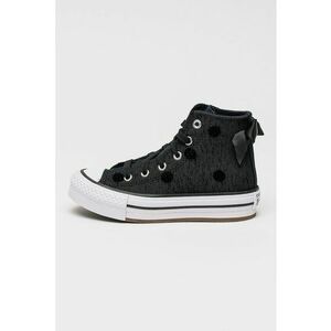 Tenisi All Star mid-cut cu buline si funda - Negru imagine