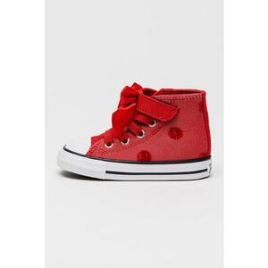 Tenisi All Star mid-cut cu velcro si funda - Rosu imagine