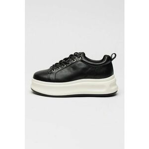 Pantofi sport flatform din piele - Negru imagine