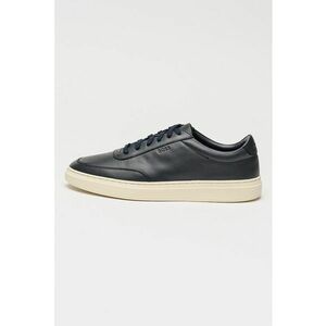 Pantofi sport Kieran de piele cu logo - Bleumarin imagine