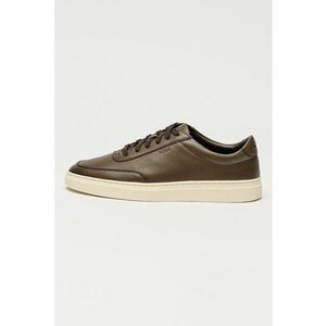 Pantofi sport Kieran de piele cu logo - Maro imagine