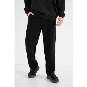 Pantaloni drepti de trening cu snur - Negru imagine