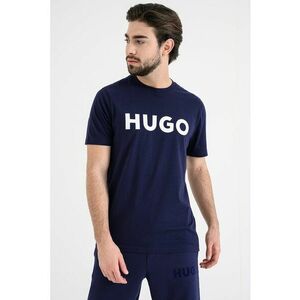 Tricou regular fit cu logo cauciucat Dulivio - Alb/Albastru indigo imagine