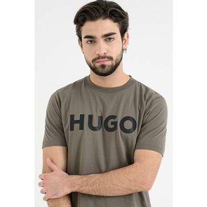 Tricou regular fit cu logo cauciucat Dulivio - Negru/Kaki imagine
