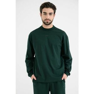 Bluza de trening cu decolteu la baza gatului Daposo - Verde englez imagine