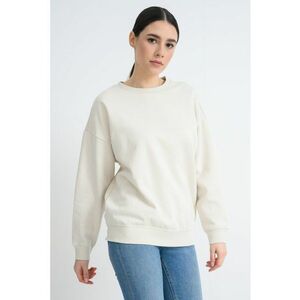 Bluza de trening supradimensionata cu maneci cazute Essentials - Crem imagine