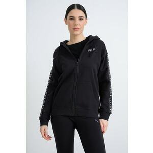Hanorac relaxed-fit cu captuseala calduroasa si fermoar Essentials Tape - Negru imagine