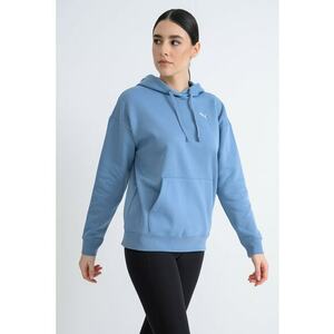 Hanorac relaxed-fit cu buzunar kangaroo - Albastru lavanda imagine