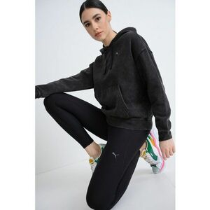 Hanorac relaxed-fit cu aspect decolorat Essentials Elevated - Negru stins imagine