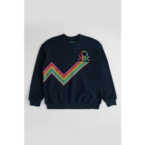 Bluza de trening din bumbac cu imprimeu - Albastru ultramarin imagine