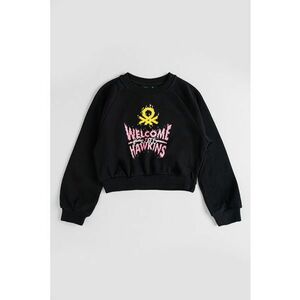 Bluza de trening cu imprimeu text - Negru imagine