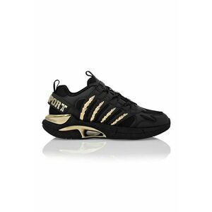 Pantofi sport cu insertii din piele ecologica - pentru alergare - Auriu/Negru imagine