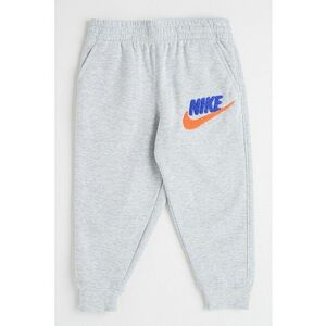 Pantaloni de trening din amestec de bumbac cu broderie logo - Gri melange imagine