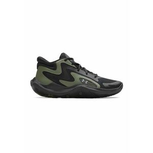 Pantofi mid-cut Jet '25 cu detaliu logo pentru baschet - Negru/Kaki imagine