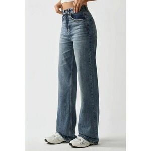 Blugi dama drepti - talie normala - denim - albastri - M imagine