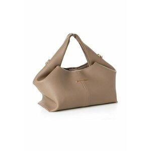 Geanta hobo din piele ecologica cu bareta detasabila - Maro taupe imagine