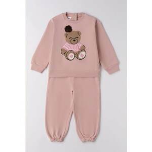 Set de bluza si pantaloni de trening - Roz prafuit imagine