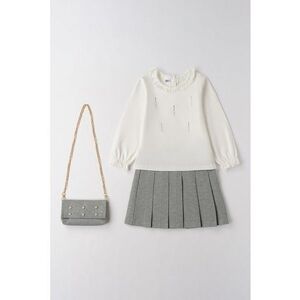 Set de imbracaminte - 3 piese - Alb/Gri imagine