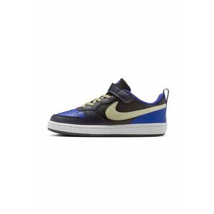Pantofi sport Court Borough din piele ecologica cu inchidere velcro - Negru/Albastru/Crem imagine