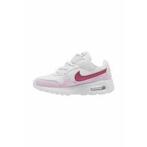Pantofi sport cu piele si velcro Air Max SC - Alb/Roz zmeuriu/Roz pastel imagine