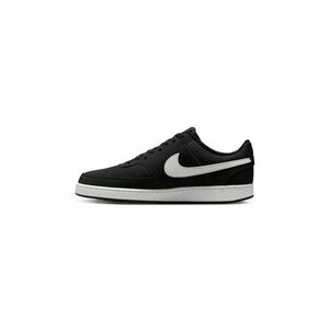 Pantofi sport din piele si piele ecologica Court Vision - Negru imagine