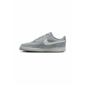 Pantofi sport din piele si piele ecologica Court Vision - Alb/Gri imagine