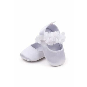 Pantofi Model AL 13752 cu floricele - Satin - Fete - Roz - Alb imagine
