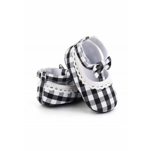 Pantofi Model AL 15220 in carouri - Textil - Alb cu negru - Multicolor imagine