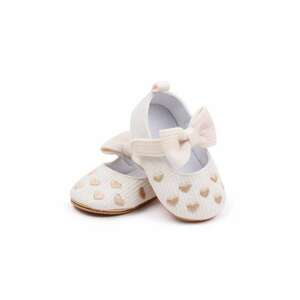 Pantofi Model AL 14650 cu inimioare aurii - Textil - Fete - Ivoire - Ivoire imagine