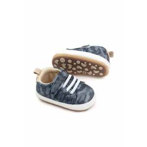 Pantofi Sport Camuflaj - Cu Talpa Antiderapanta - Casual - Piele ecologica - Baieti - Siret - Velcro - Gri - Gri imagine