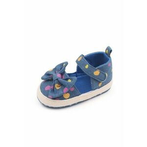 Pantofi Cu Inimioare Colorate - Textil - Fete - Velcro - Albastru imagine