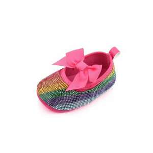 Pantofi Cu Strasuri - Model Curcubeu - Elegant - Textil - Fete - Fara inchidere - Multicolor - Multicolor imagine