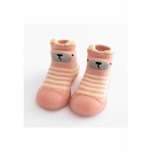 Botosi De Casa Cu Talpa Antiderapanta - Model Pink Teddy - Textil - Fete - Roz - 24 - Roz imagine