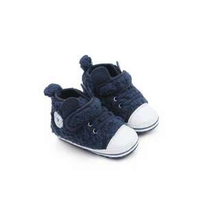 Tenisi pentru bebelusi Model AL 20033 cu blanita - Textil - Baieti - Bleumarin - Bleumarin imagine