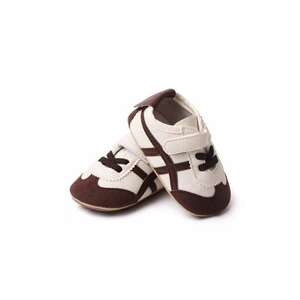Pantofi sport Model AL 17026 - pentru bebelusi - Textil - Ivoire cu maro - Multicolor imagine