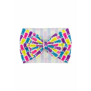 Bentita lata Model 8 AL 17729 cu fundita cu imprimeu - Fete - Textil - 6-12 luni - Multicolor imagine
