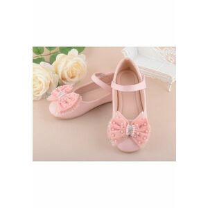 Pantofi Model AL 15411 cu fundita - Piele ecologica - Cu bareta velcro - Roz - imagine