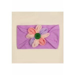 Bentita lata Model AL 18092 cu petale colorate - Textil - Fete - 0-12 luni - Lila imagine