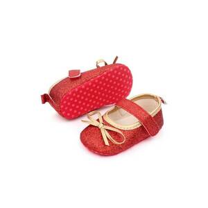 Pantofi Model AL 13479 cu sclipici - Textil - Fete - Rosu - Rosu imagine
