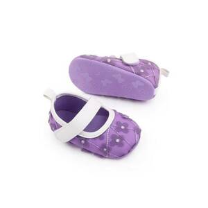 Pantofi Model AL 14377 cu floricele - Textil - Fete - 48679 - Mov imagine