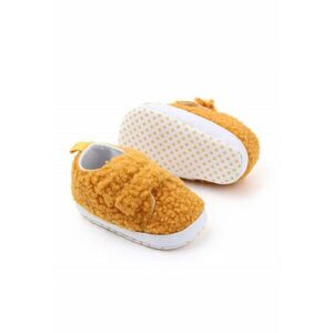 Tenisi Model Ciufolici - Casual - Textil - Fete - Velcro - Galben Mustar - 3-6 luni - imagine