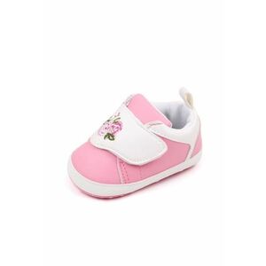 Pantofi Model Roses - Piele ecologica - Fete - Velcro - Alb/Roz imagine