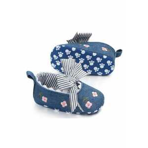 Pantofi Model AL 16050 Floricele - Textil - Denim - Multicolor imagine