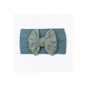 Bentita lata Model AL 18054 cu fundita brodata - Textil - Fete - 0-12 luni - Verde marin imagine