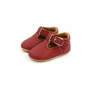 Pantofi Cu Catarama Decorativa - Casual - Piele ecologica - Fete - Velcro - Visiniu imagine