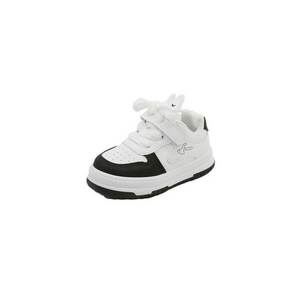 Pantofi Sport Model Bunny - Piele ecologica - Baieti - Fete - Siret - Velcro - Alb - Negru imagine